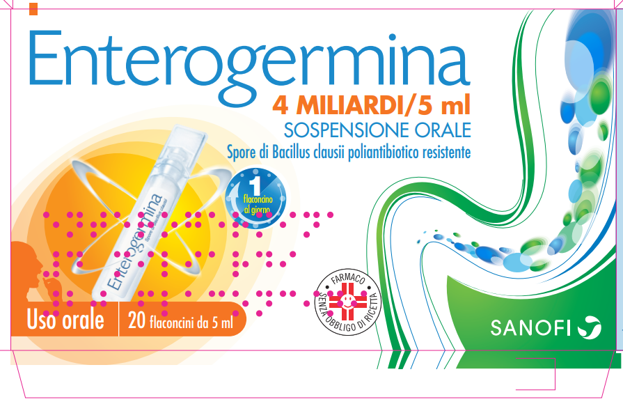 Farmahope | Enterogermin 4 billion / 5 ml oral suspension 4 billion 5 ml  oral suspension 20 vials Online pharmacy