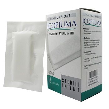 Farmahope | Garza compressa in tessuto non tessuto icopiuma adesiva 18x40  cm 12 pezzi Online apotheek