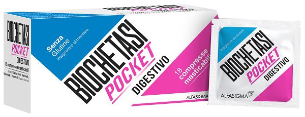 Biochetasi pocket digestivo 18 compresse masticabili nuova formulazione |  Farmacia Online