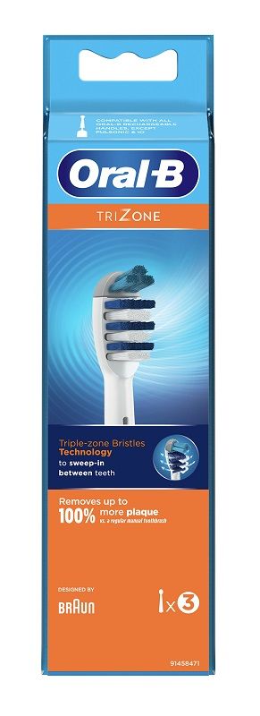 Cabeças de escova de dentes elétrica oralb trizone eb30 3 peças