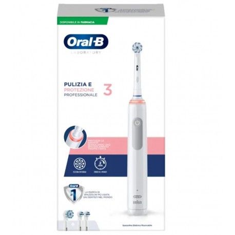 Farmahope | Oral-b pro 3 laboratoires brosse à dents électrique 2 recharges  Pharmacie en ligne