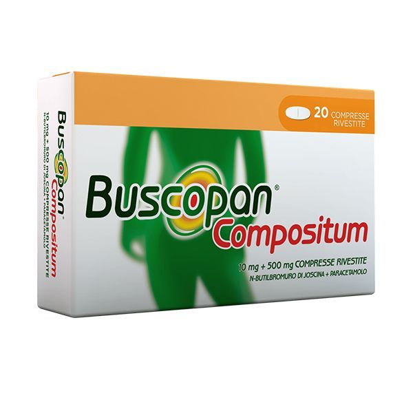 Farmahope | Buscopan compositum 10 mg + 500 mg coated tablets 20 tablets in  al/pvc blisters Online pharmacy