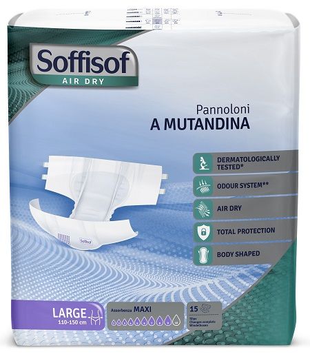 Farmahope | Pannolino mutandina air dry soffisof maxi l 15 pezzi Online  pharmacy